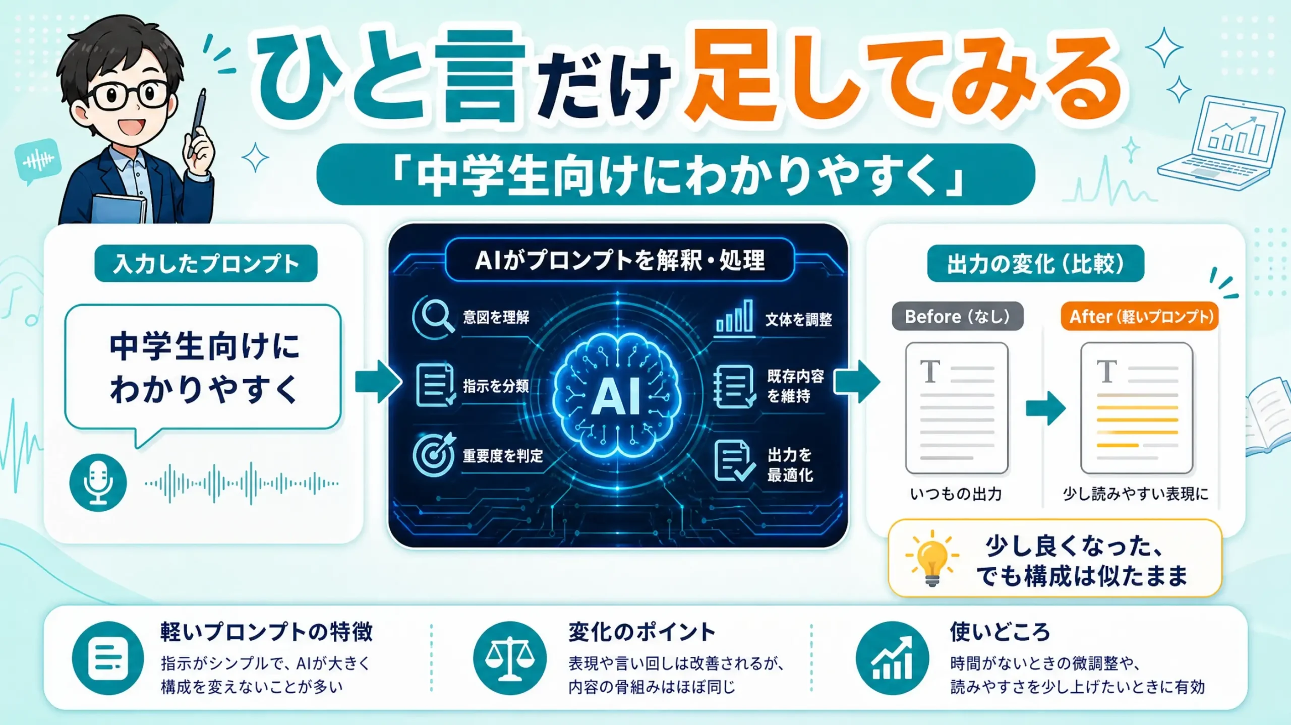 スライドの対象（ペルソナ）を指定するプロンプト